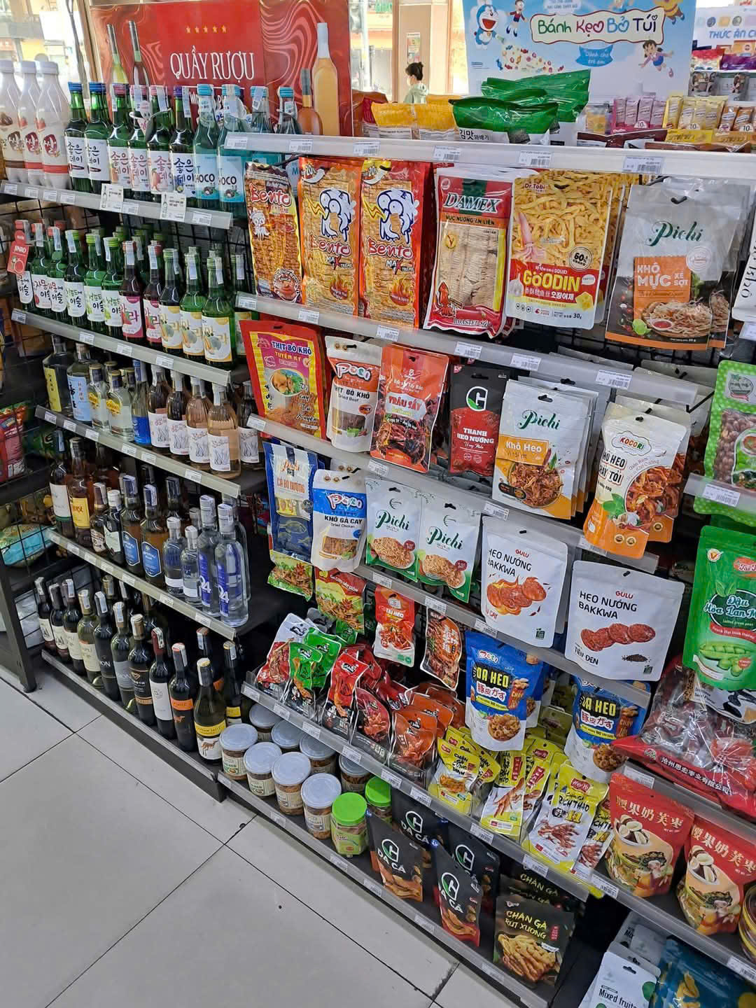 Hệ thống siêu thị trưng bày hàng trên Toàn Quốc Hệ thống siêu thị 7 Elenven Okono, Family Mart, GS25, Joyco, Genshai, Ministop, 7 Eleven, Agami, Sunshine Mart, Busy, BigC, Circle K, Delizone, Topone, Snack Kingdom, Miomio, Kisnac, TTM Farm