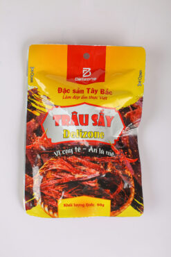 Thịt Trâu Sấy Nguyên Miếng 60g Delizone – Cay Tê Đậm Vị, Đảm Bảo An Toàn