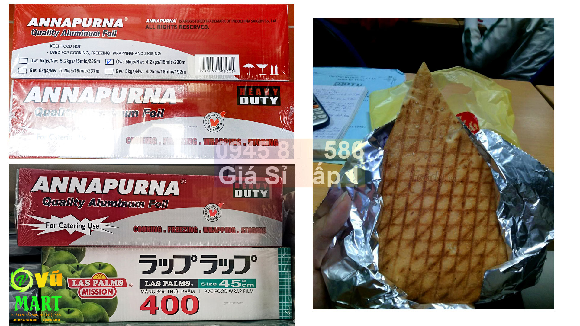 Giấy bạc 5kg Annapurna màng nhôm Nướng thịt cá gà giá rẻ hơn shopee Giấy Bạc 5 kg Annapurna - Đủ Mét - Chất Lượng - ATTP 2