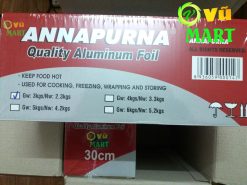 Giấy Bạc Nướng 5kg Annapurna – Siêu Dai, Giữ Nhiệt Cực Tốt – Bọc Cá Thịt Chuẩn Vị BBQ Nhà Hàng 24