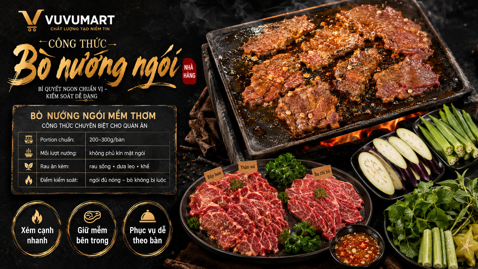 Bò nướng ngói mềm xém cạnh, thơm sả và không chảy nước trên mặt ngói 1 Bò nướng ngói mềm xém cạnh, thơm sả và không chảy nước trên mặt ngói