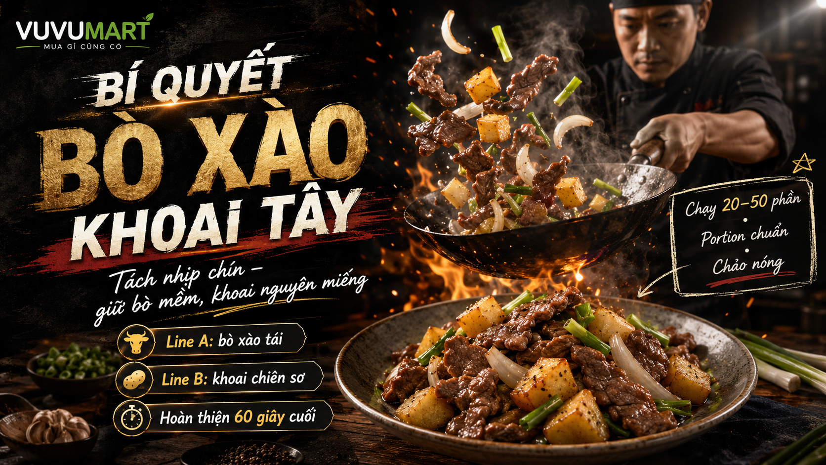 Bò xào khoai tây thịt mềm, khoai vàng bùi mà không vỡ khi đảo 1 Bò xào khoai tây thịt mềm, khoai vàng bùi mà không vỡ khi đảo