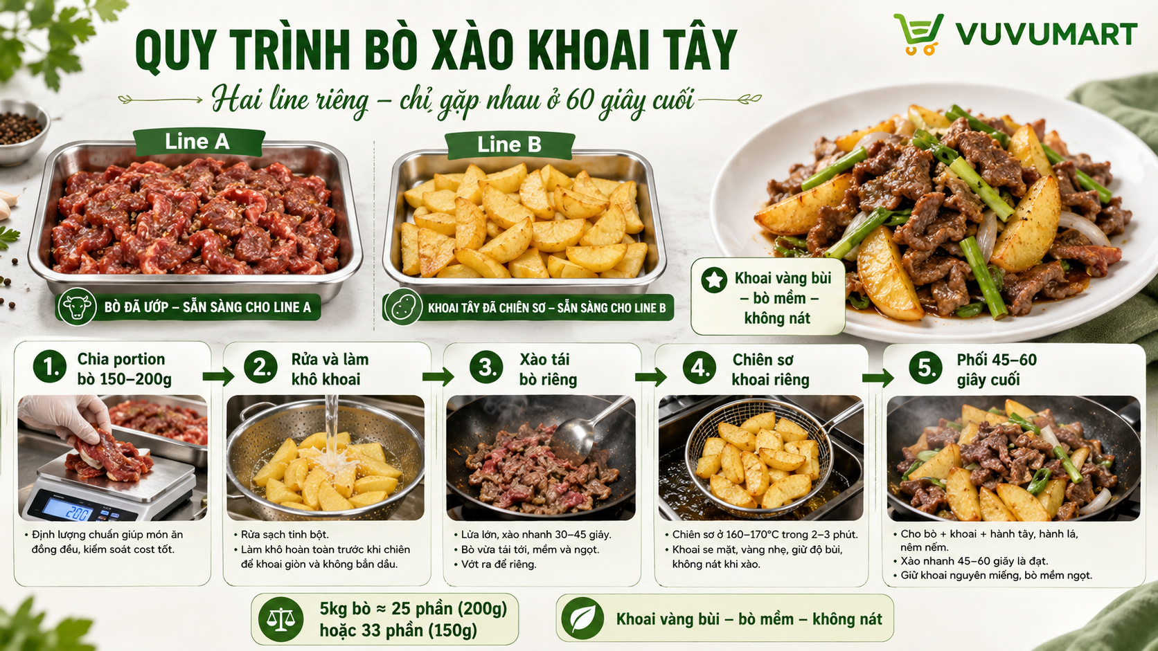 Bò xào khoai tây thịt mềm, khoai vàng bùi mà không vỡ khi đảo 2 Bò xào khoai tây thịt mềm, khoai vàng bùi mà không vỡ khi đảo