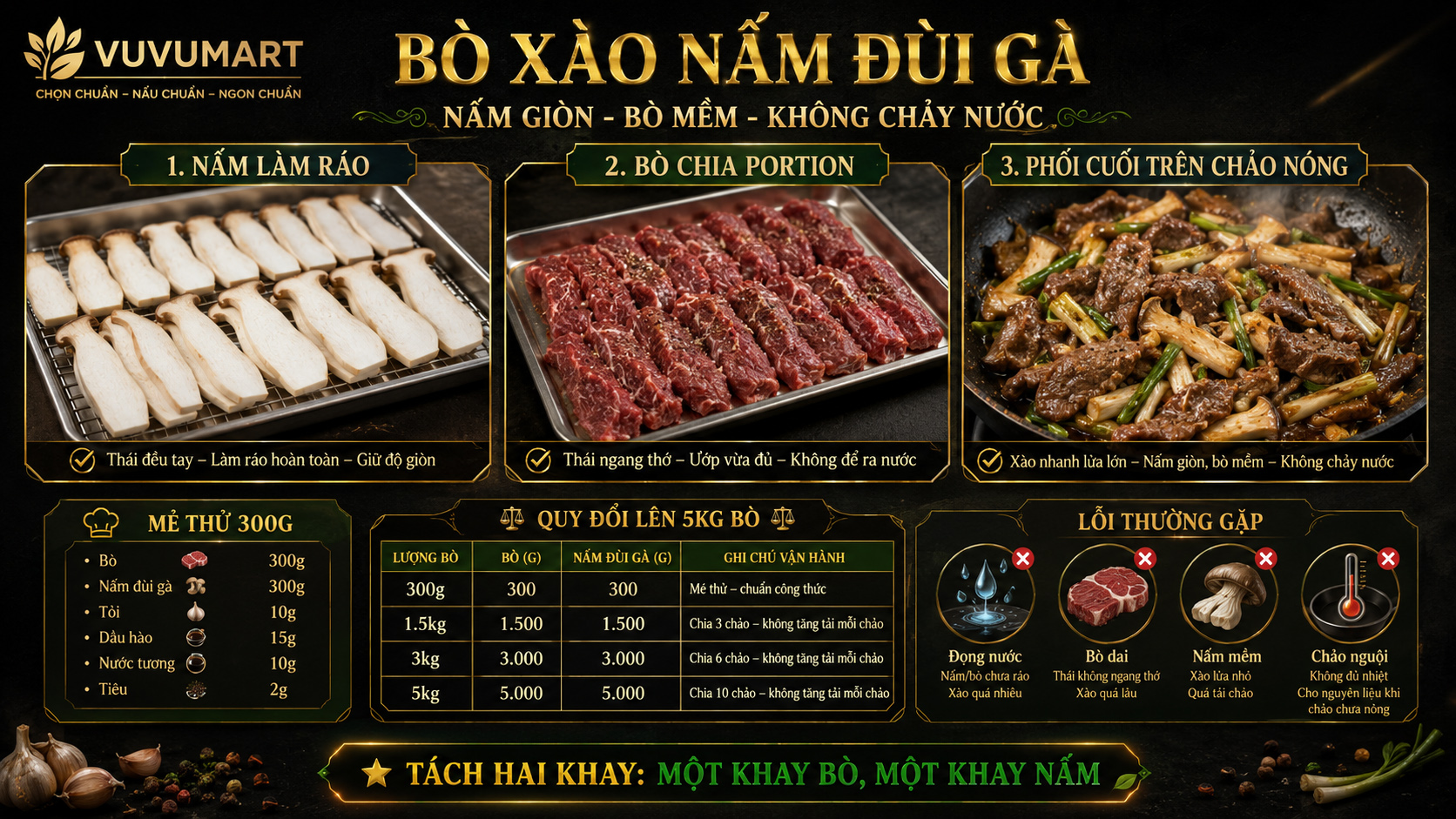 Bò xào nấm đùi gà thịt mềm, nấm ngọt giòn và chảo không đọng nước 2 Bò xào nấm đùi gà thịt mềm, nấm ngọt giòn và chảo không đọng nước