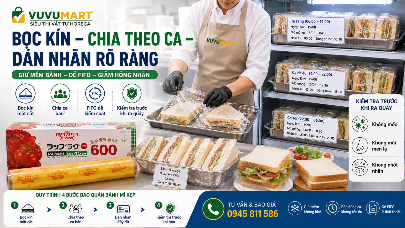 Cách bảo quản bánh mì sandwich qua đêm mềm ngon, không khô hay mốc
