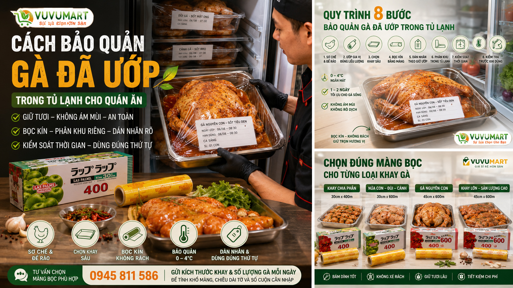 Cách bảo quản gà đã ướp trong tủ lạnh không hôi, không chảy nước 1 Cách bảo quản gà đã ướp trong tủ lạnh không hôi, không chảy nước