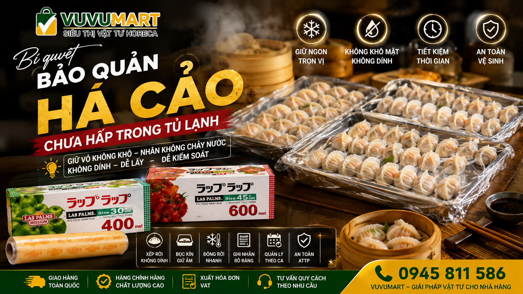Cách bảo quản há cảo chưa hấp không dính, không nứt vỏ khi cấp đông