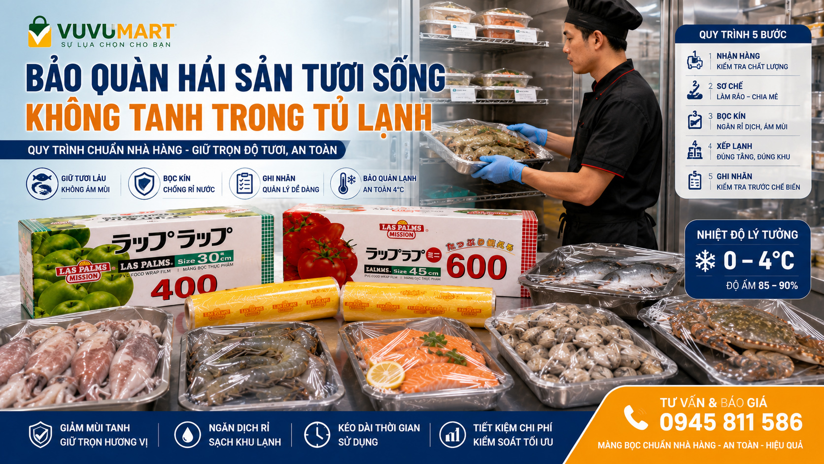 Cách bảo quản hải sản tươi sống trong tủ lạnh không tanh, không nhiễm chéo