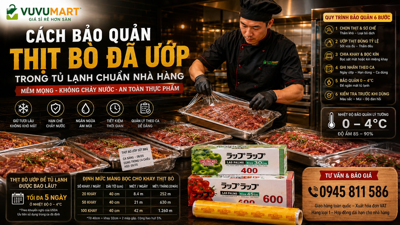 Cách bảo quản thịt bò đã ướp trong tủ lạnh mềm mọng, không chảy nước 1 Cách bảo quản thịt bò đã ướp trong tủ lạnh