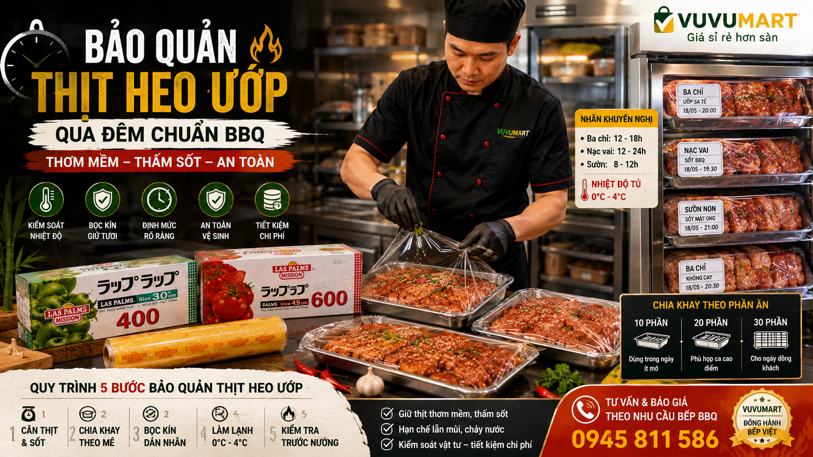 Cách bảo quản thịt heo đã ướp qua đêm mềm ngon, không chua sốt 2 Cách bảo quản thịt heo đã ướp qua đêm mềm ngon, không chua sốt