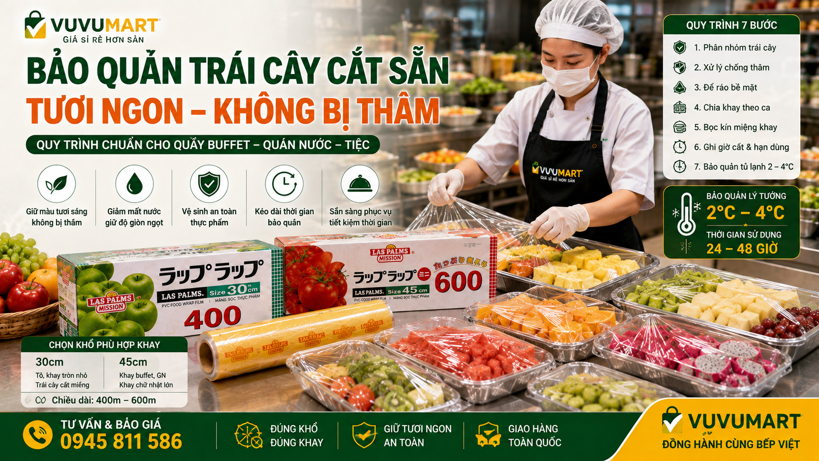Cách bảo quản trái cây cắt sẵn không bị thâm, khô mặt hay chảy nước 1 Cách bảo quản trái cây cắt sẵn không bị thâm, khô mặt hay chảy nước
