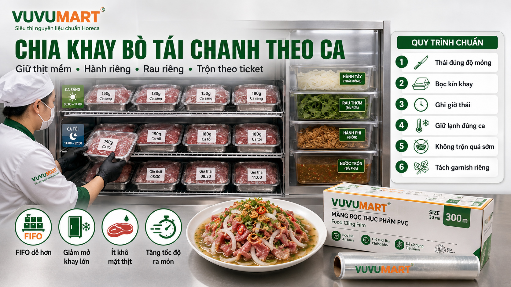 Cách làm bò tái chanh mềm ngọt, chua dịu và thơm hành phi như quán 1 Cách làm bò tái chanh mềm ngọt, chua dịu và thơm hành phi như quán