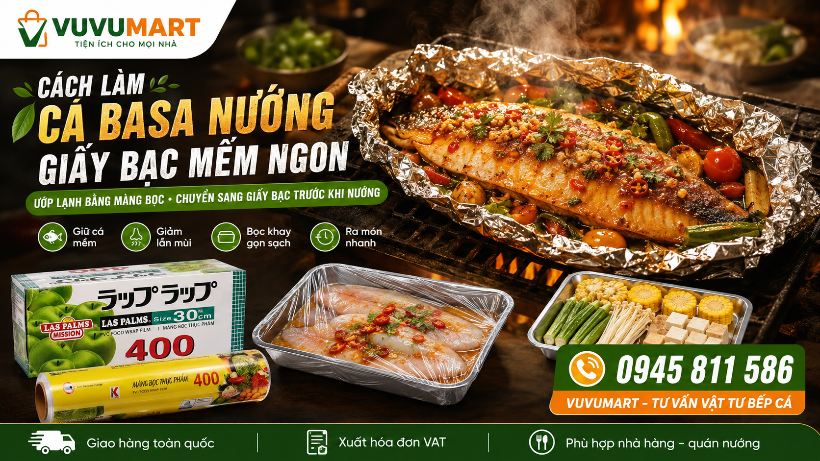 Cách làm cá basa nướng giấy bạc mềm béo, đậm vị và không bị tanh 3 Cách làm cá basa nướng giấy bạc mềm béo, đậm vị và không bị tanh