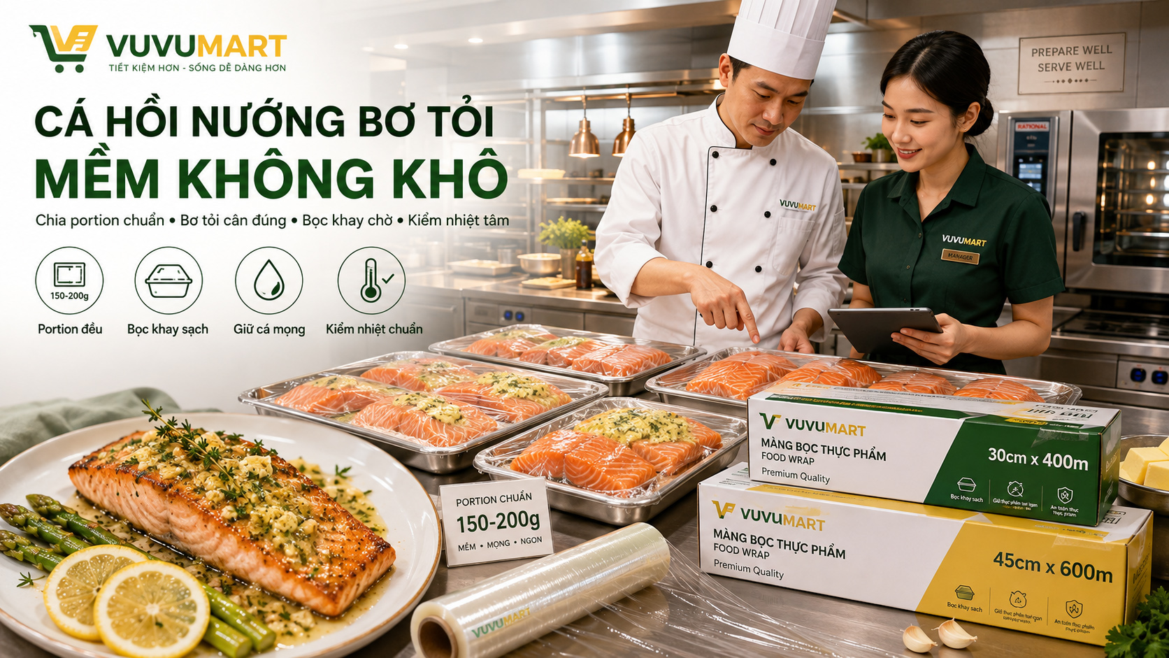 Cách làm cá hồi nướng bơ tỏi mềm mọng, thơm béo mà không khô cá