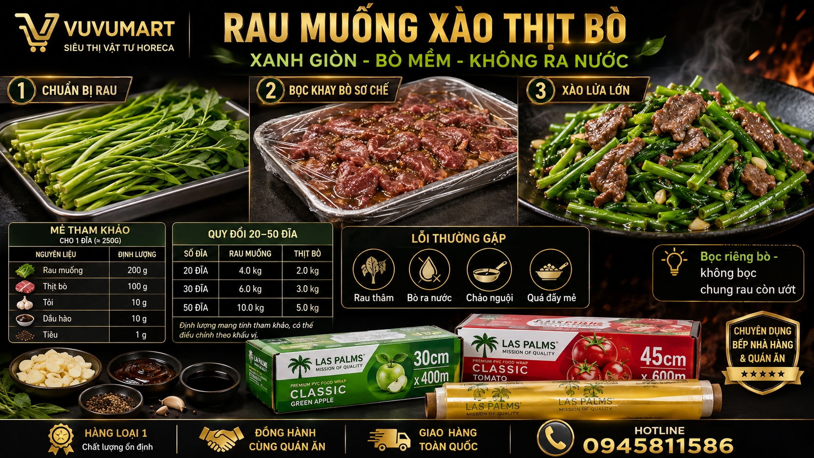 Cách làm rau muống xào bò xanh giòn, thịt mềm và thơm nức tỏi 1 Cách làm rau muống xào bò xanh giòn, thịt mềm và thơm nức tỏi