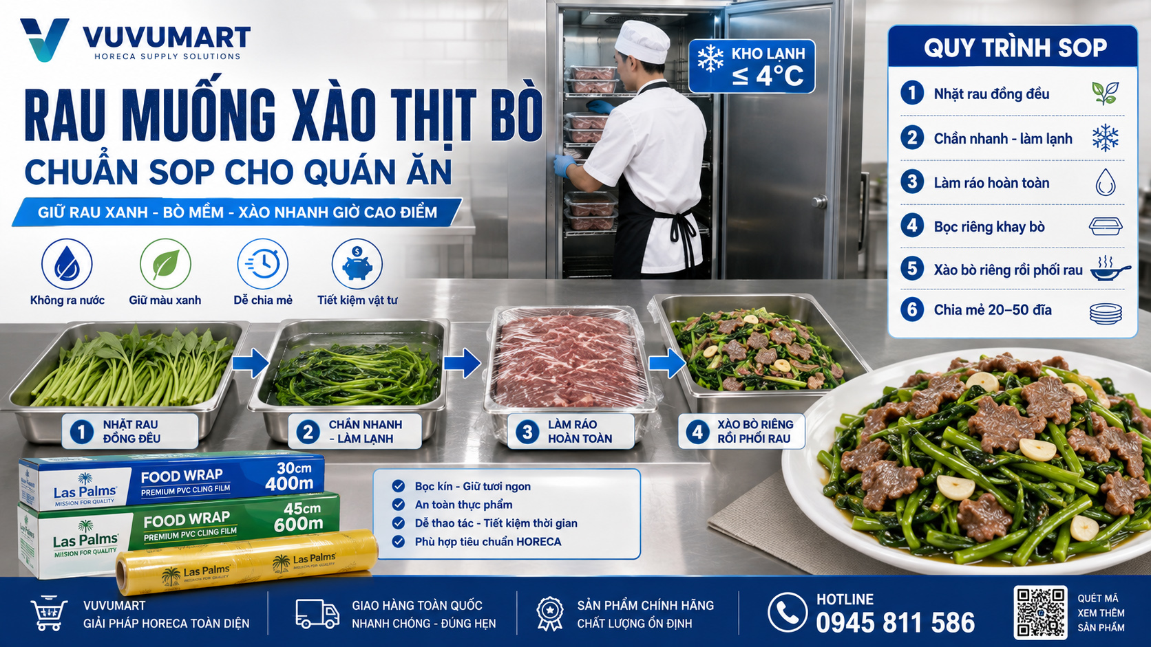 Cách làm rau muống xào bò xanh giòn, thịt mềm và thơm nức tỏi 2 Cách làm rau muống xào bò xanh giòn, thịt mềm và thơm nức tỏi