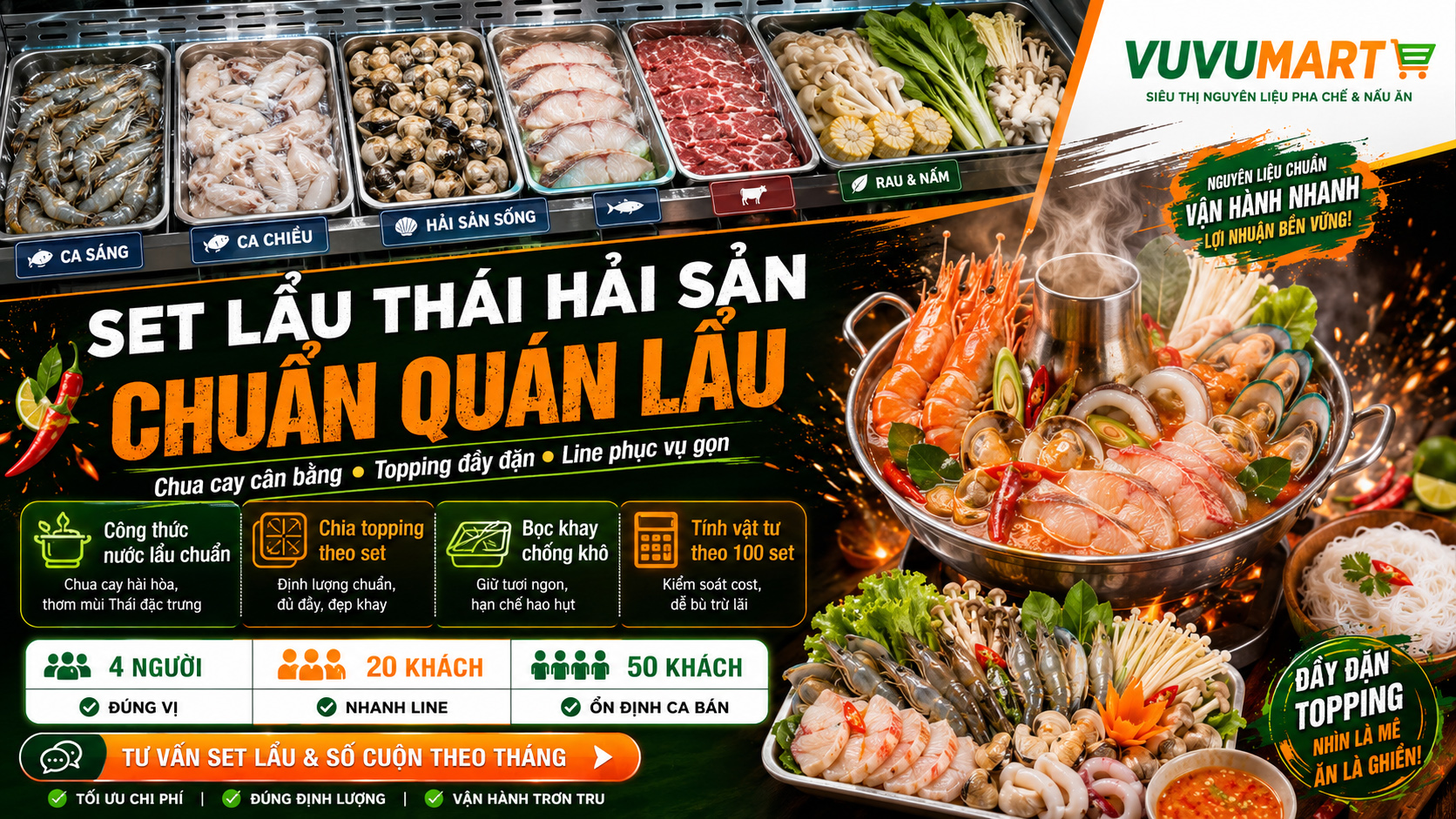 Cách nấu lẩu Thái hải sản chua cay đậm vị, đầy topping như nhà hàng