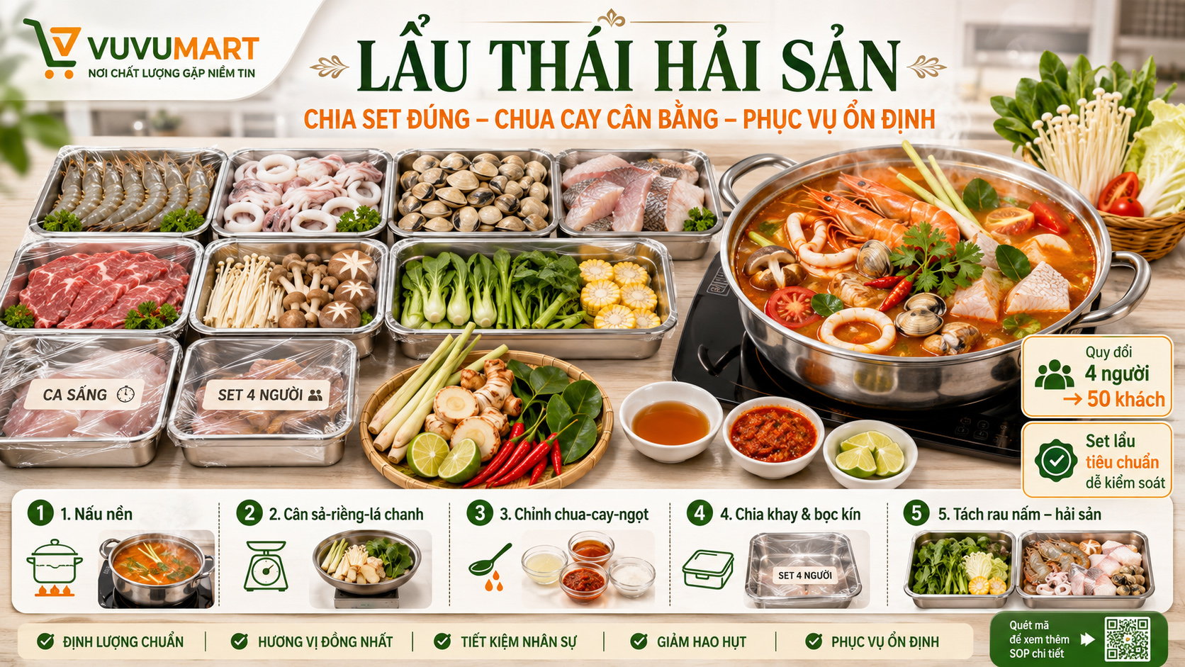 Cách nấu lẩu Thái hải sản chua cay đậm vị, đầy topping như nhà hàng