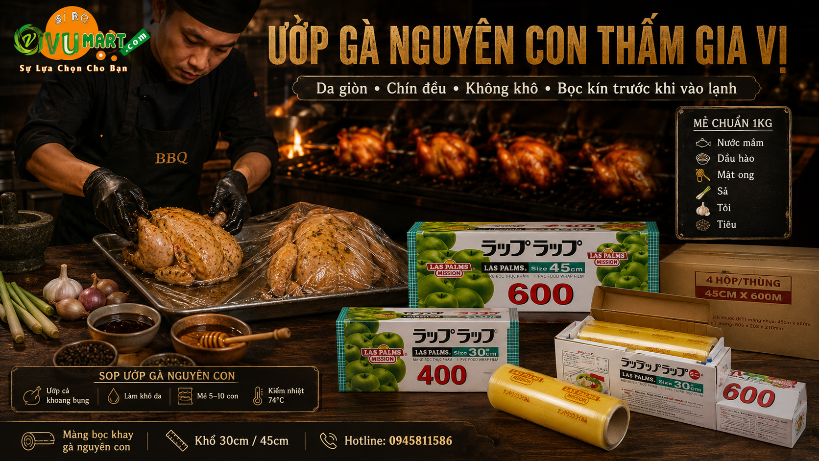 Cách nướng gà nguyên con da giòn vàng đẹp, thịt chín đều không khô 2 Cách nướng gà nguyên con da giòn vàng đẹp, thịt chín đều không khô