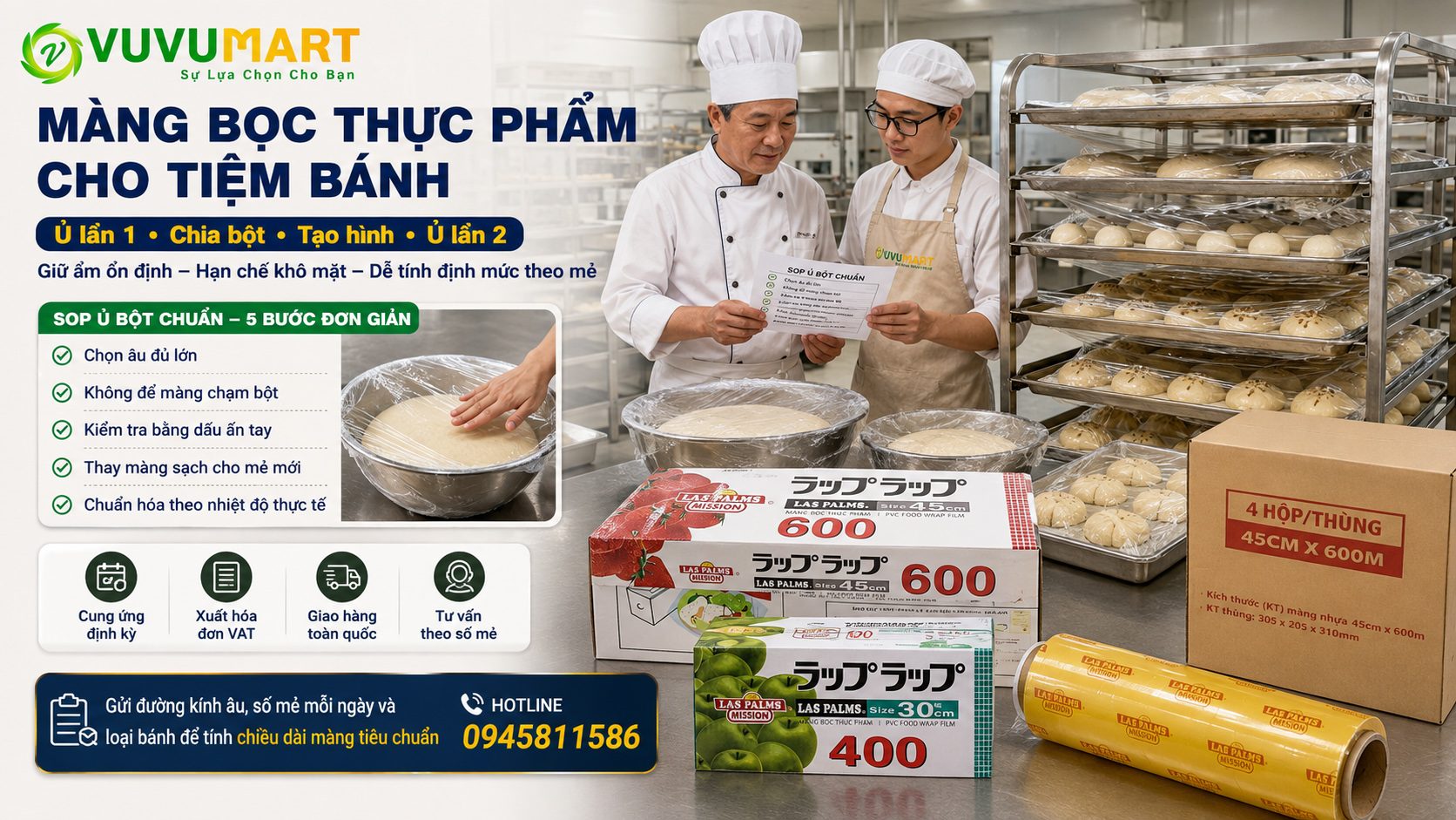 Cách ủ bột bánh bằng màng bọc thực phẩm nở đều, không khô mặt 1 Cách ủ bột bánh bằng màng bọc thực phẩm nở đều, không khô mặt