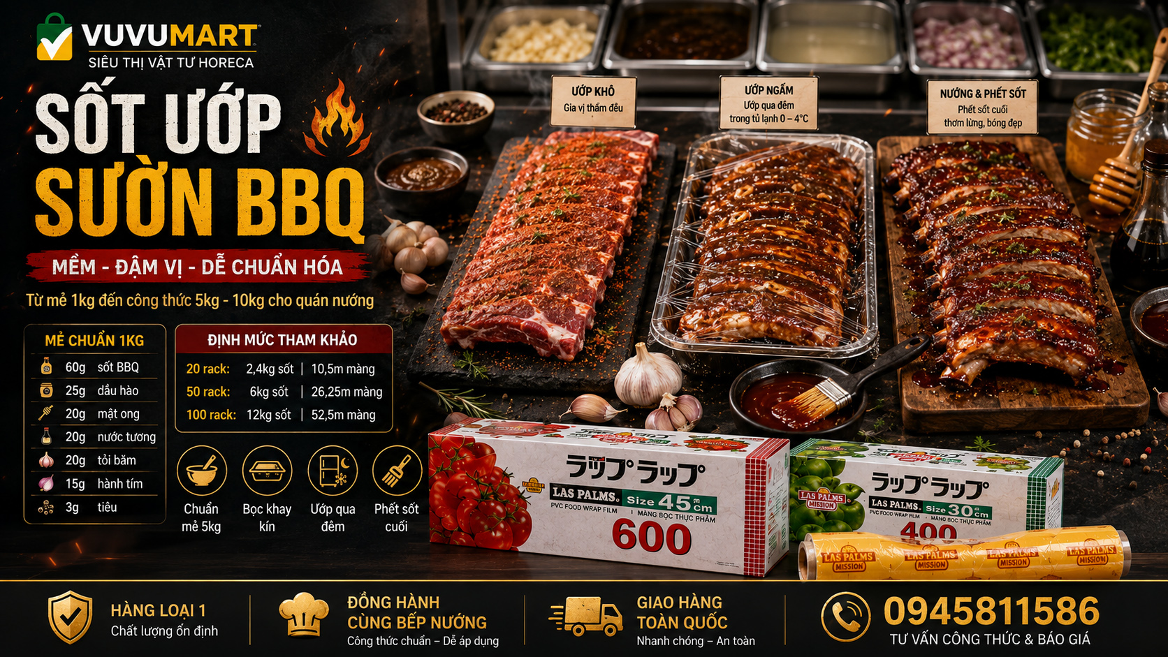 Cách ướp sườn nướng BBQ mềm róc xương, sốt đậm vị như nhà hàng