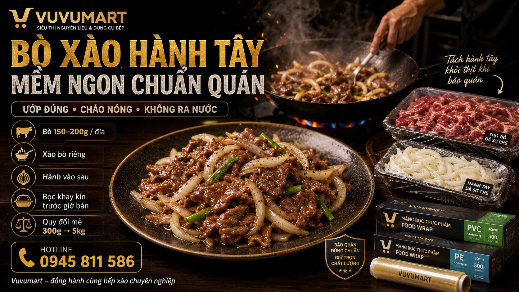 Cách xào bò hành tây mềm ngọt, hành giòn thơm mà chảo không ra nước