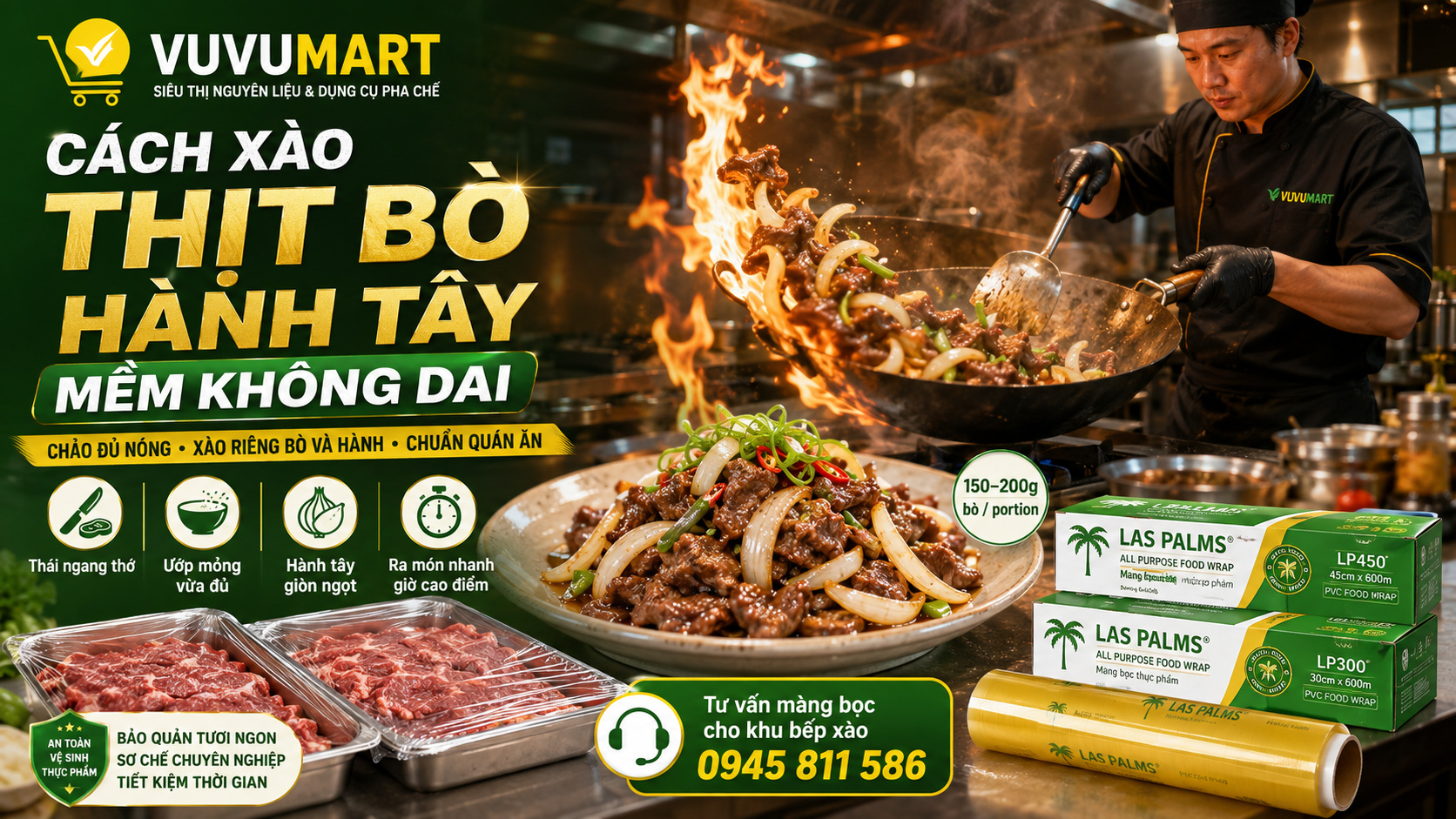Cách xào bò hành tây mềm ngọt, hành giòn thơm mà chảo không ra nước