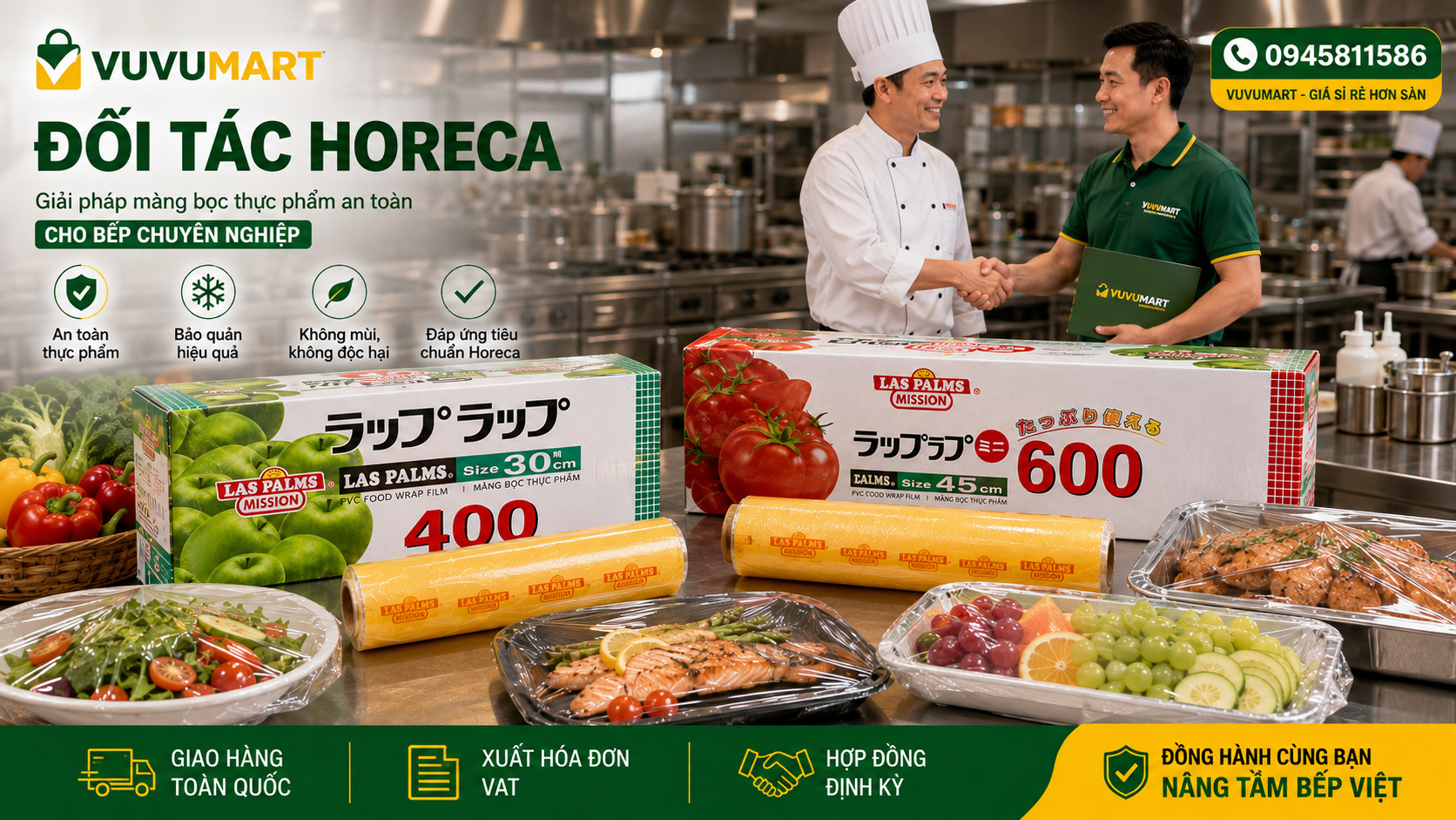 Màng bọc thực phẩm nhà hàng có hồ sơ ATTP Cách kiểm tra trước khi nhập hàng