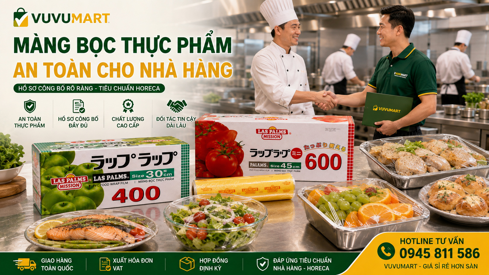 Màng bọc thực phẩm nhà hàng có hồ sơ ATTP Cách kiểm tra trước khi nhập hàng