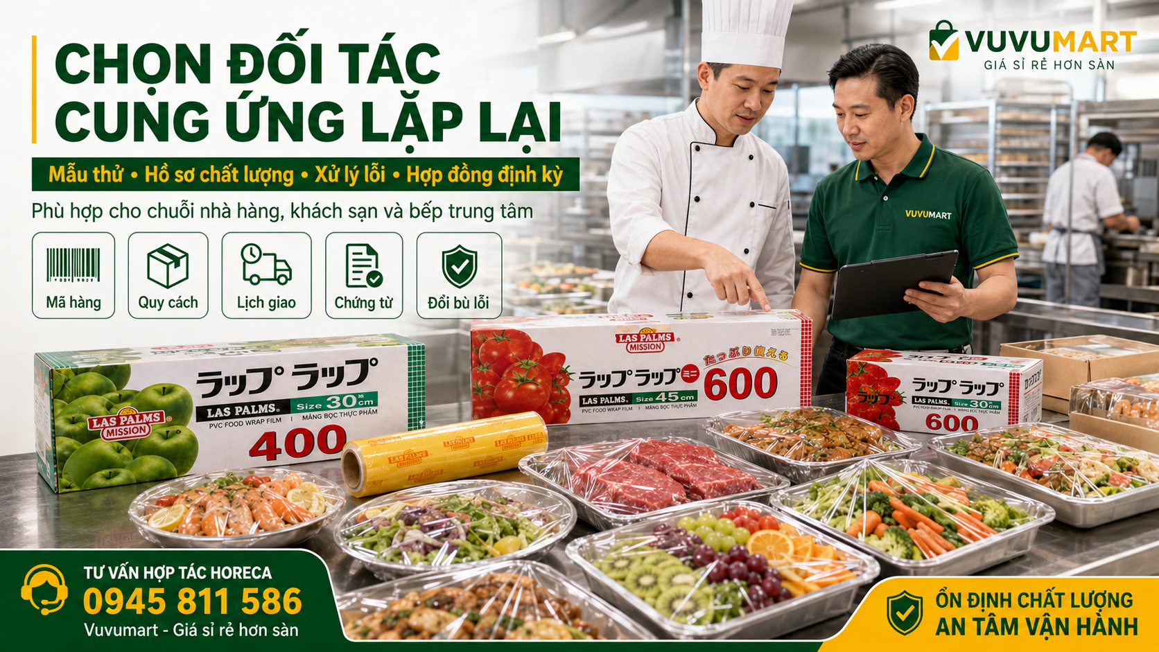 Nhà cung cấp màng bọc thực phẩm Horeca 10 tiêu chí chọn đối tác lâu dài