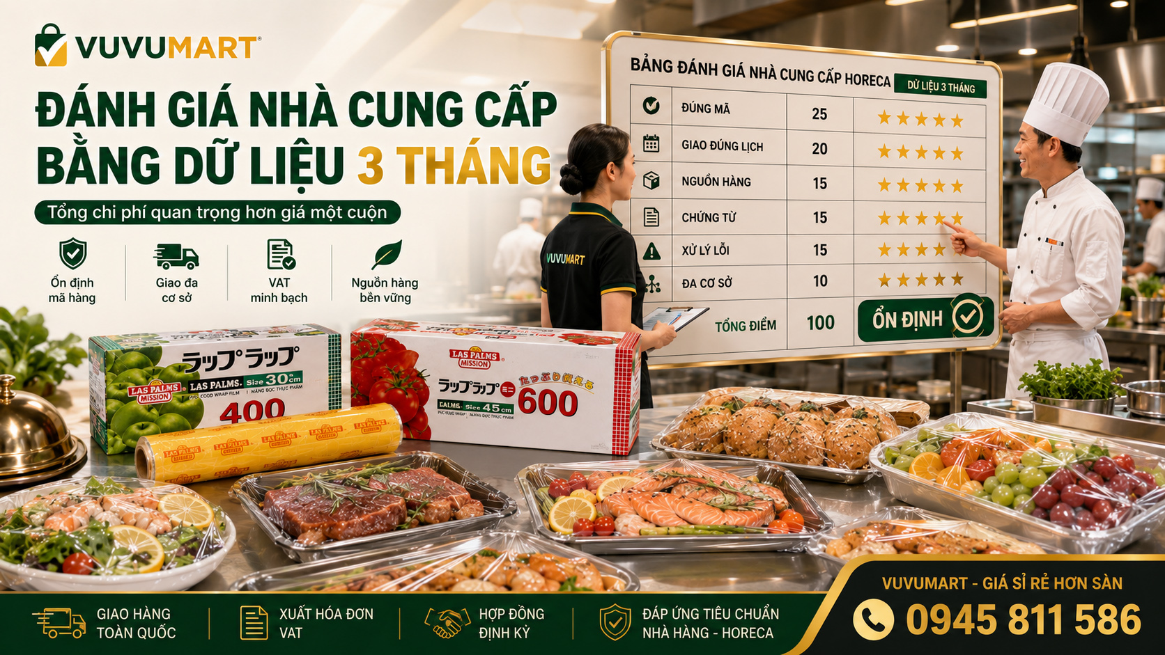 Nhà cung cấp màng bọc thực phẩm Horeca 10 tiêu chí chọn đối tác lâu dài